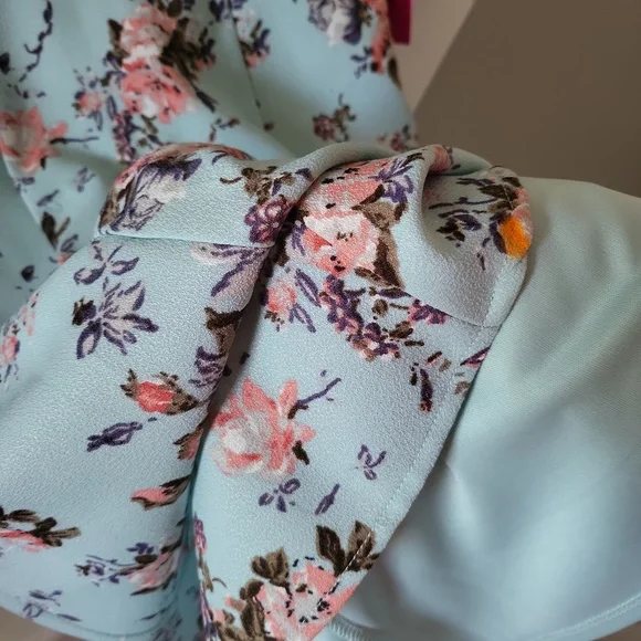 FINAL CLEARANCE Betsey Johnson Mint Blue Floral Dress NWT - Picture 5 of 8